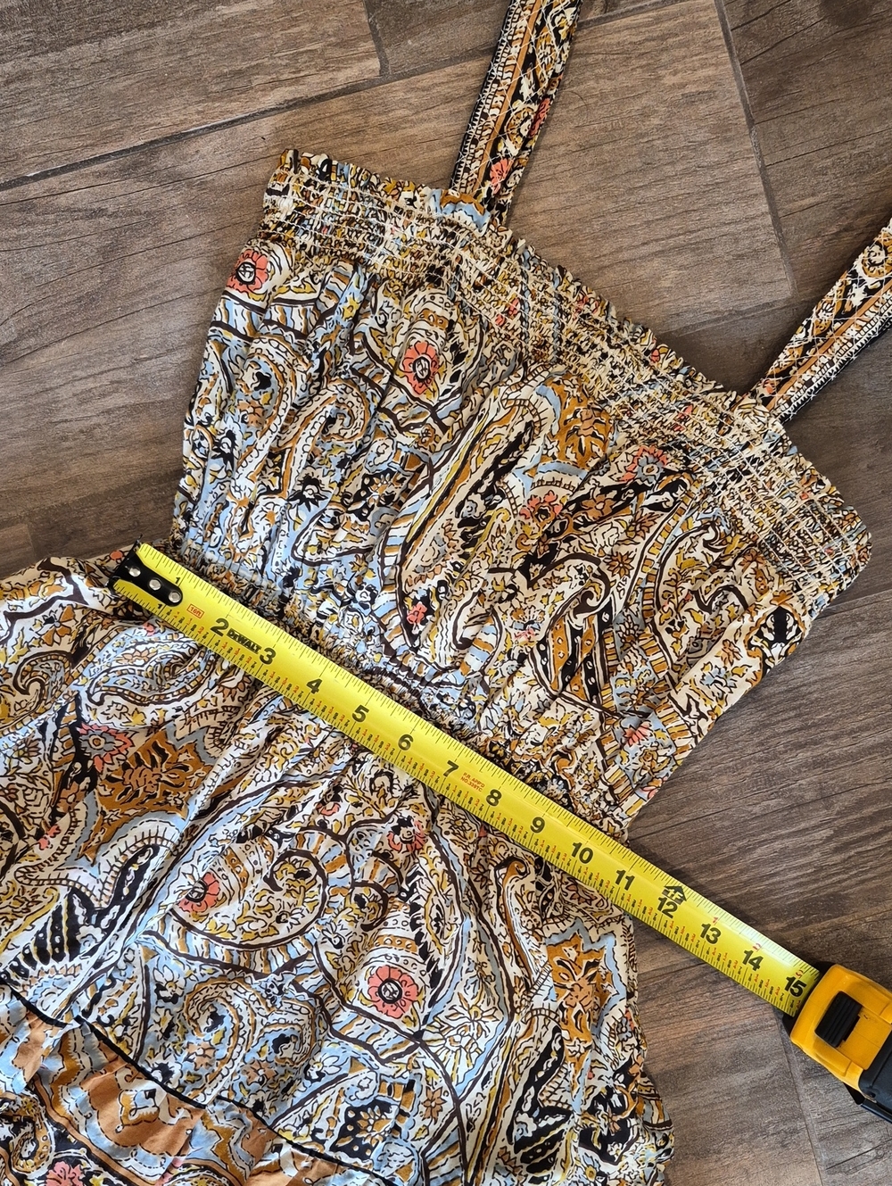XS-M Cleobella Rosalie Kaleidoscope Abstract Paisley Print Cotton Midi Dress - Picture 7 of 13